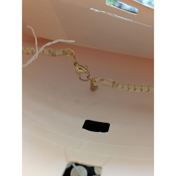 ZARA Bib Necklace Pearlescent Shell Waterfall Ecru Cream White Beach Coastal NEW - Picture 13 of 16